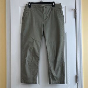 LOFT Sage Green Cropped Pants